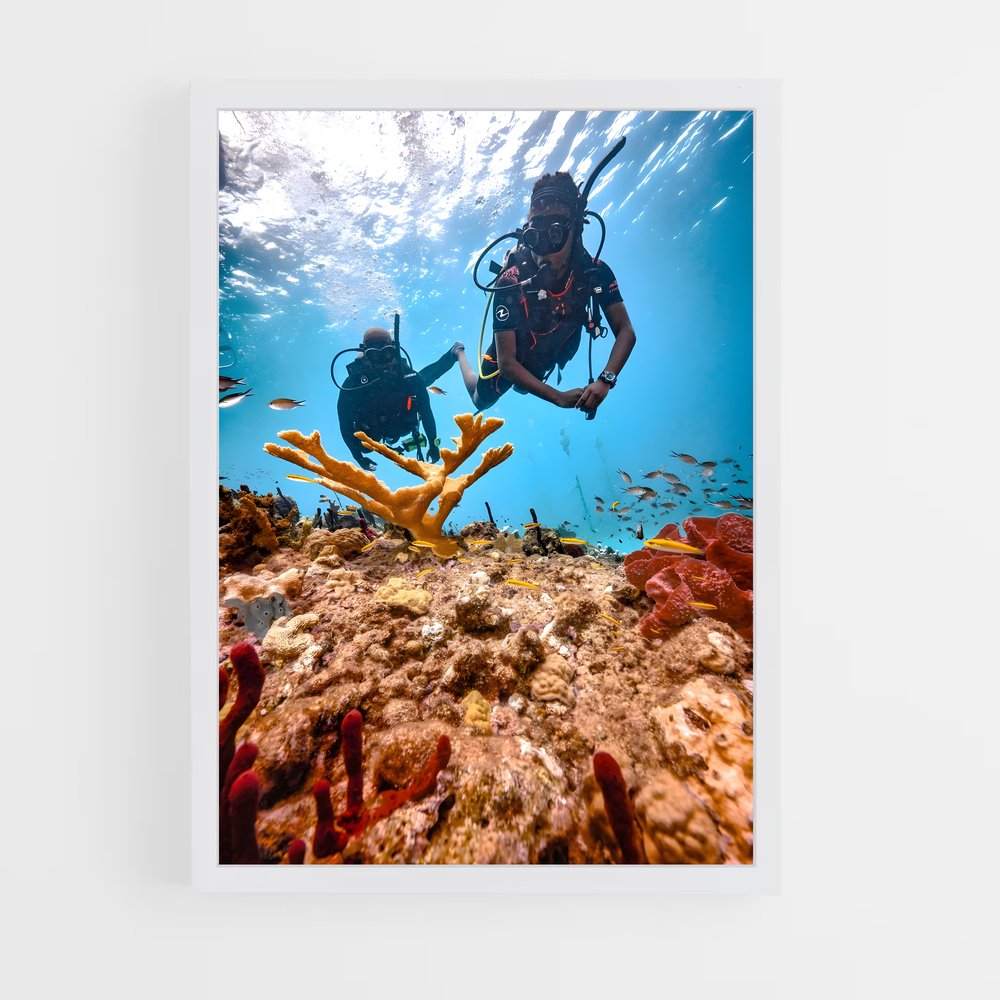 Poster Au Cœur du Corail – affiche Plongée sous-marine (vue 3)
